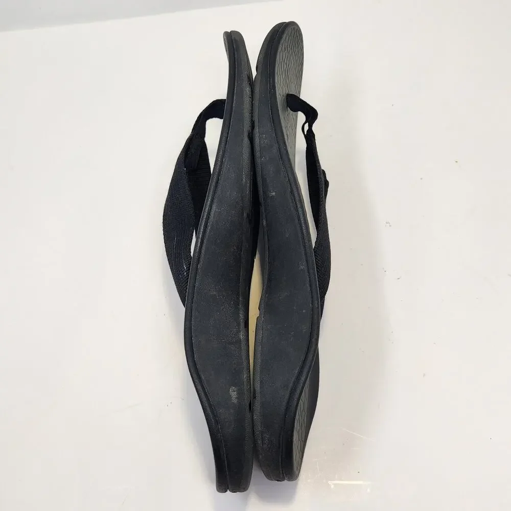 Chaco Mens Ecotread Black Green Flip Flop Thong Classic Sandals Size 13 Outdoor